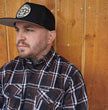 Hot Leathers FLM2008 Mens Brown Black and White Long Sleeve Flannel Shirt