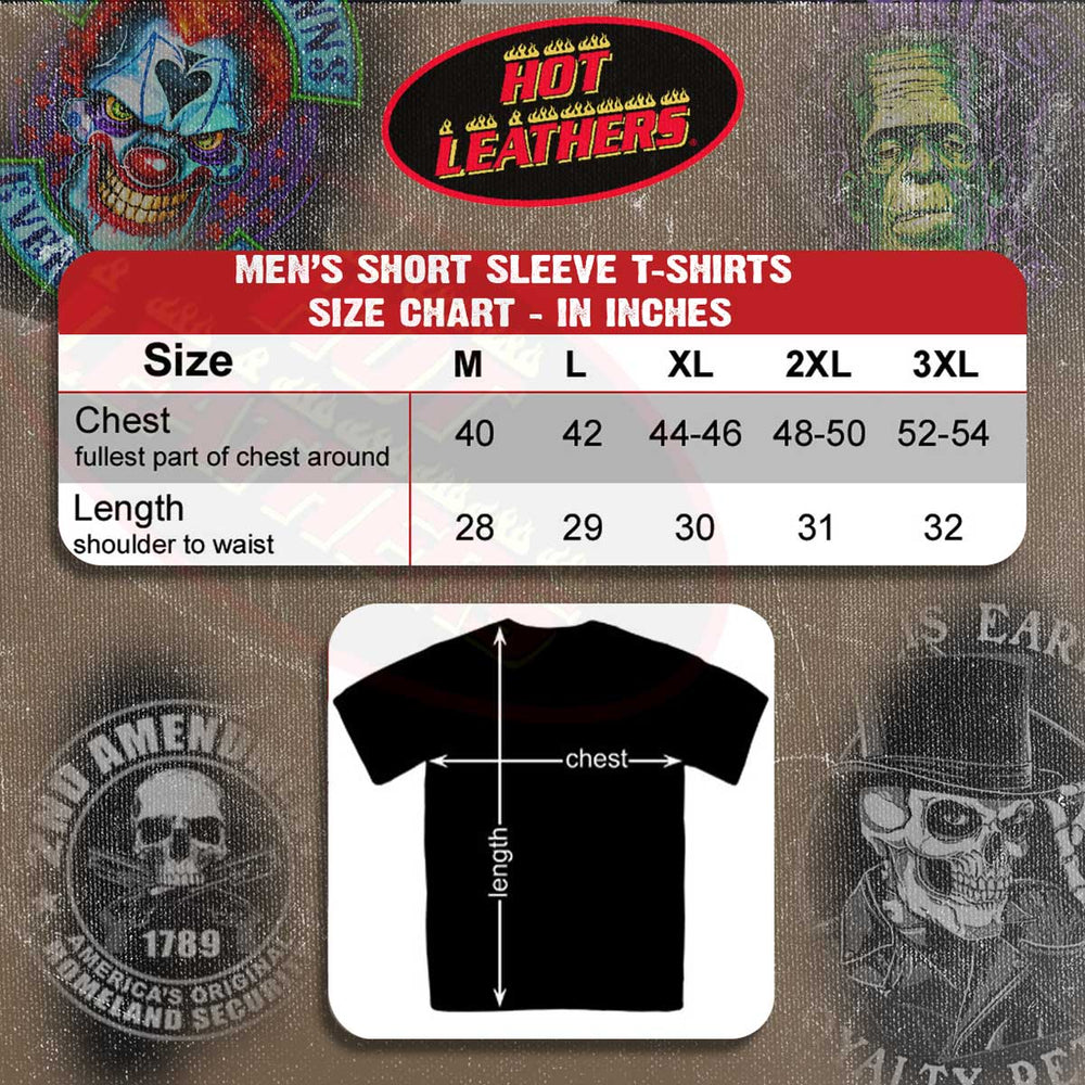Hot Leathers GMS1398 Men’s ‘Kneel in the Church ‘Short Sleeve Black T-Shirt