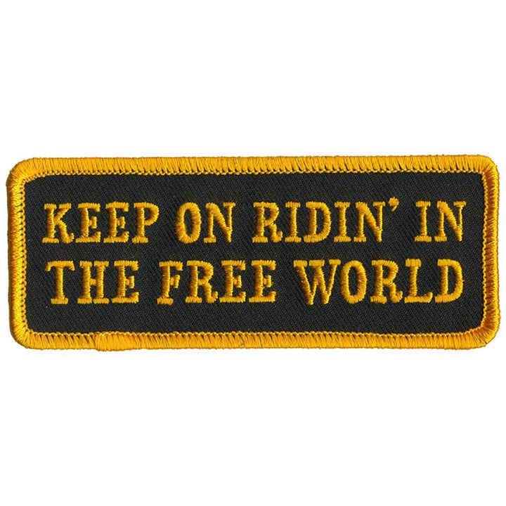 Hot Leathers PPL9785 Keep On Free World 4"x 2" Patch