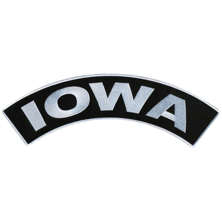 Hot Leathers Iowa 12” X 3” Top Rocker Patch PPM4029