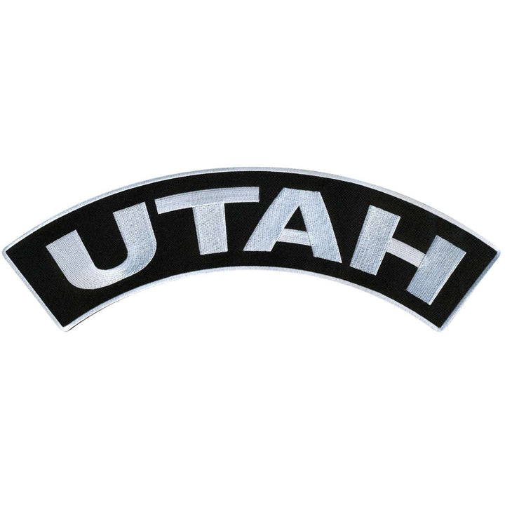 Hot Leathers Utah 12” X 3” Top Rocker Patch PPM4087
