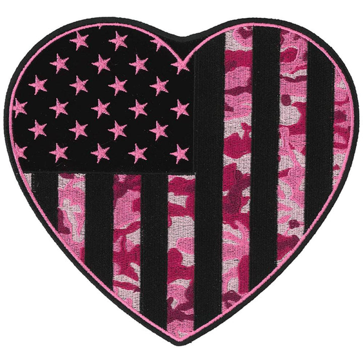 Hot Leathers PPQ1067 Camo Heart 7&