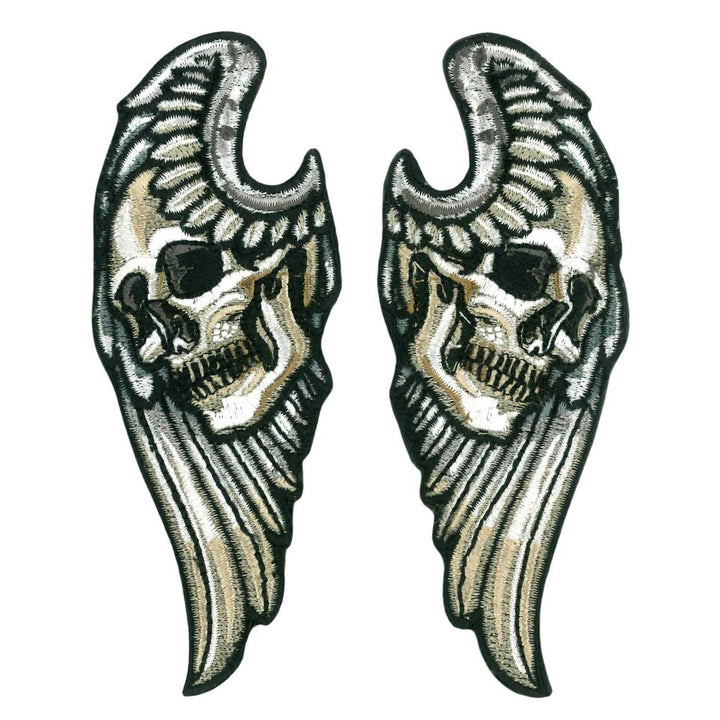 Hot Leathers Angel Wings Skull 4" 3.6 X 4.4" Embroidered Patch PPQ2427