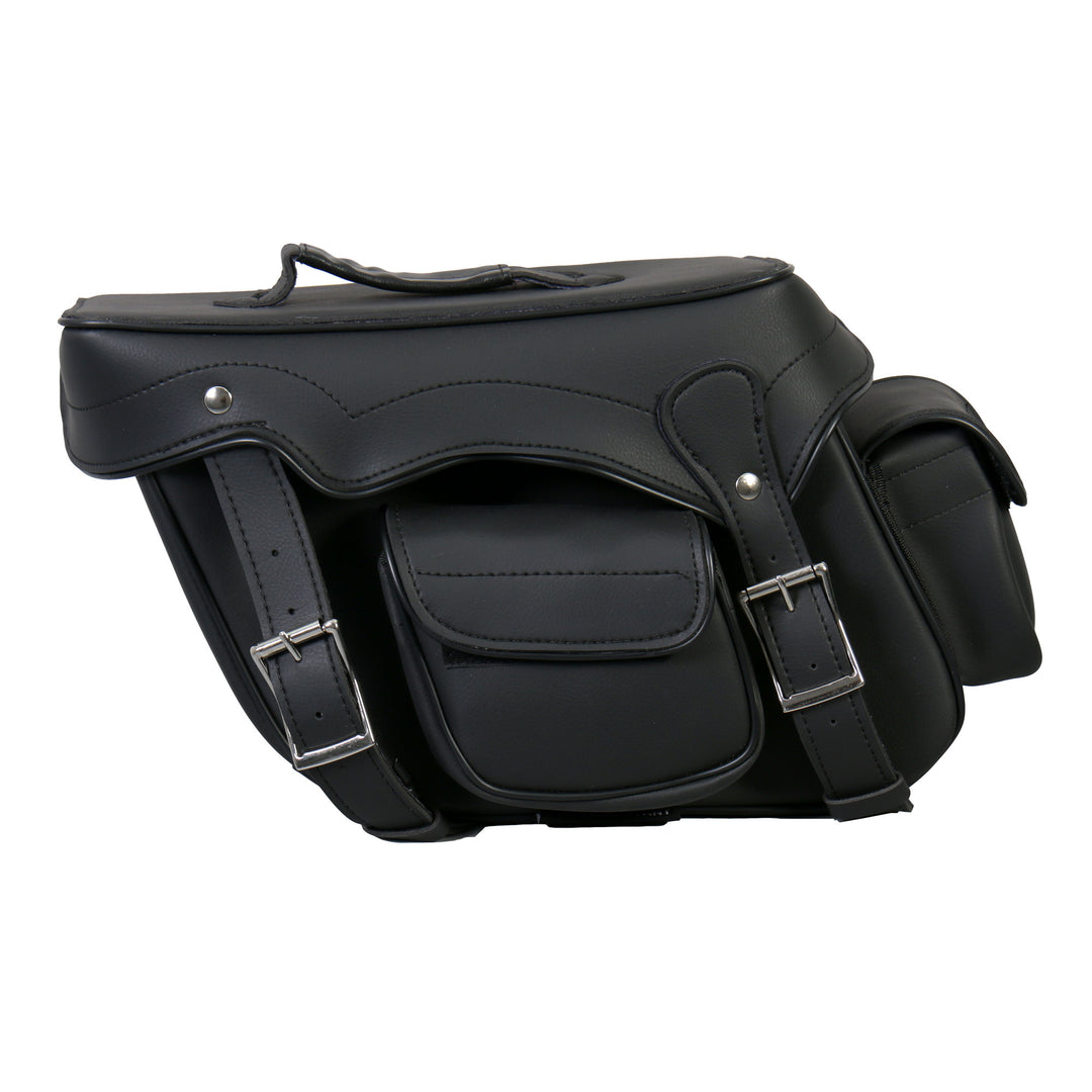 Hot Leathers SDA1004 Extra Large Saddlebags with Concealed Carry Pocket 17X10X6