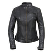 Milwaukee Leather Vintage SFL2811 Women's Black Zipper Front Motorcycle Casual Fashion Leather Jacket