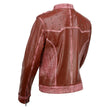 Milwaukee Leather SFL2840 Women's Maiden Maroon Premium Sheepskin Motorcycle Fashion Leather Jacket with Studs