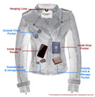Milwaukee Leather Women's Maiden Pink Premium Sheepskin Motorcycle Fashion Leather Jacket - SFL2840