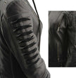 Milwaukee Leather SFL2865 Women's Black Scuba Style Fashion Casual Leather Jacket with Hoodie