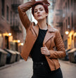 Milwaukee Leather Women's Duchess Whiskey Motorcycle Style Fashion Casual Leather Jacket SFL2870
