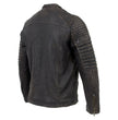 Milwaukee Leather Vintage SFM1808 Men's Brown Leather Seamed Shoulder Zipper Front Jacket