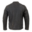 Milwaukee Leather Vintage SFM1808 Men's Brown Leather Seamed Shoulder Zipper Front Jacket