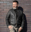 Milwaukee Leather Vintage SFM1808 Men's Black Leather Seamed Shoulder Zipper Front Jacket