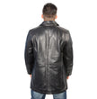Milwaukee Leather Men's Black Classic Button Closure Fashion Leather Car Coat SFM1815
