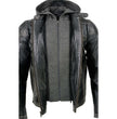 Milwaukee Leather SFM1846 Men's Black Fashion Casual Leather Jacket with Removable Hoodie