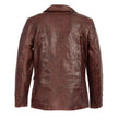 Milwaukee Leather SFM1870 Men's Classic Red Leather Button Closure Car Coat Blazer Jacket