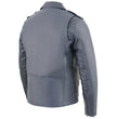 Milwaukee Leather SFM1890 Men's Blue Leather Classic Moto Leather Jacket