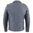 Milwaukee Leather SFM1890 Men's Blue Leather Classic Moto Leather Jacket