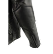 Milwaukee Leather SH1010 Men's 'Scooter' Black Vented Leather Jacket with Side Laces