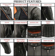 Milwaukee Leather SH1010 Men's 'Scooter' Black Vented Motorcycle Leather Jacket with Side Laces in Tall Sizes