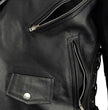 Milwaukee Leather SH1011TALL Black Classic Brando Motorcycle Jacket for Men Made of Cowhide Leather w/ Side Lacing
