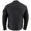 Milwaukee Leather SH1408 Men's Sporty Crossover Vented Black Leather Scooter Jacket