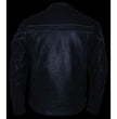 Milwaukee Leather SH1408 Men's Sporty Crossover Vented Black Motorcycle Leather Scooter Jacket