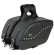 Milwaukee Leather SH646ZB Black Zip-Off PVC Studded Throw Over Motorcycle Saddlebags