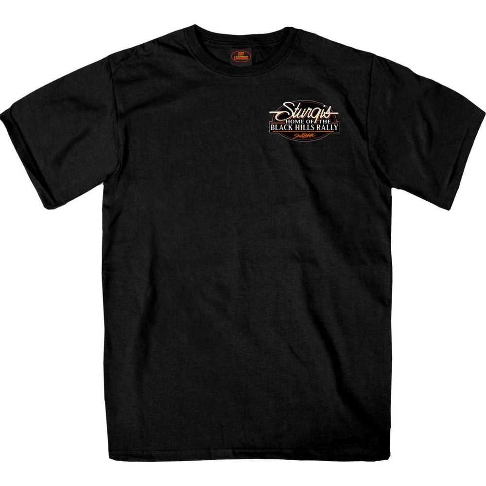 Hot Leathers SPB1151 Men's Black 2024 Sturgis Motorcycle Rally Attractions T-Shirt