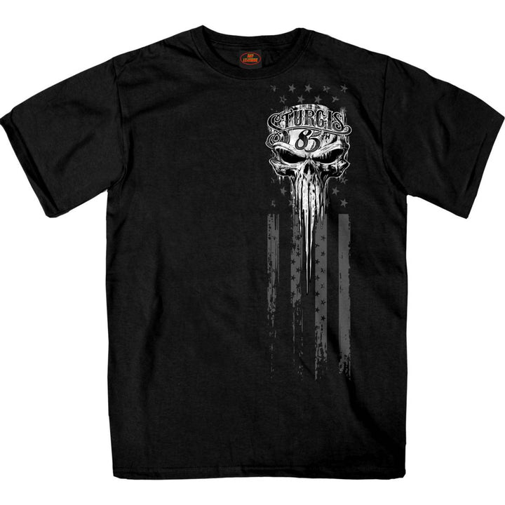 2025 Sturgis Motorcycle Rally Badass Skull Black Men&