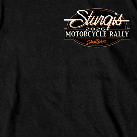 2026 Sturgis Motorcycle Rally Attraction Men's Black T-Shirt - SPB1209