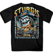 2026 Sturgis Motorcycle Rally Cowboy Skull Men's Black T-Shirt - SPB1214