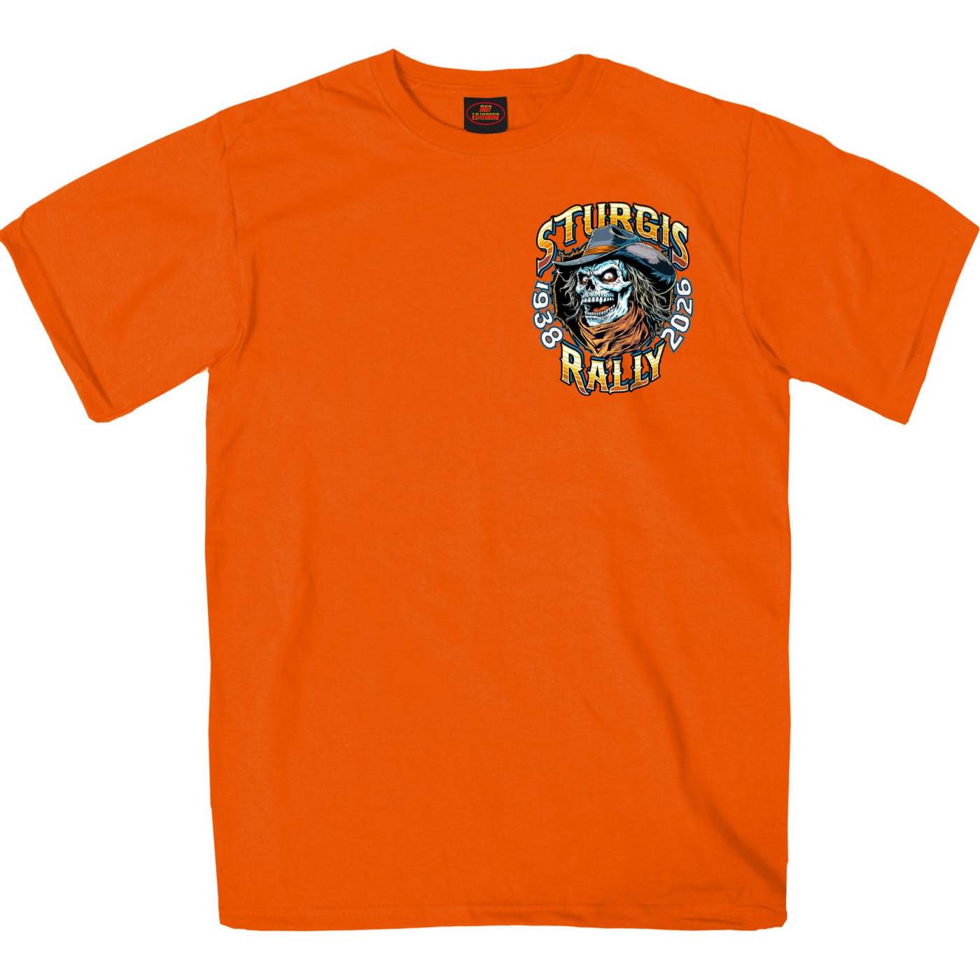 2026 Sturgis Motorcycle Rally Skull Chaser Numone Men's Orange T-Shirt - SPB1215