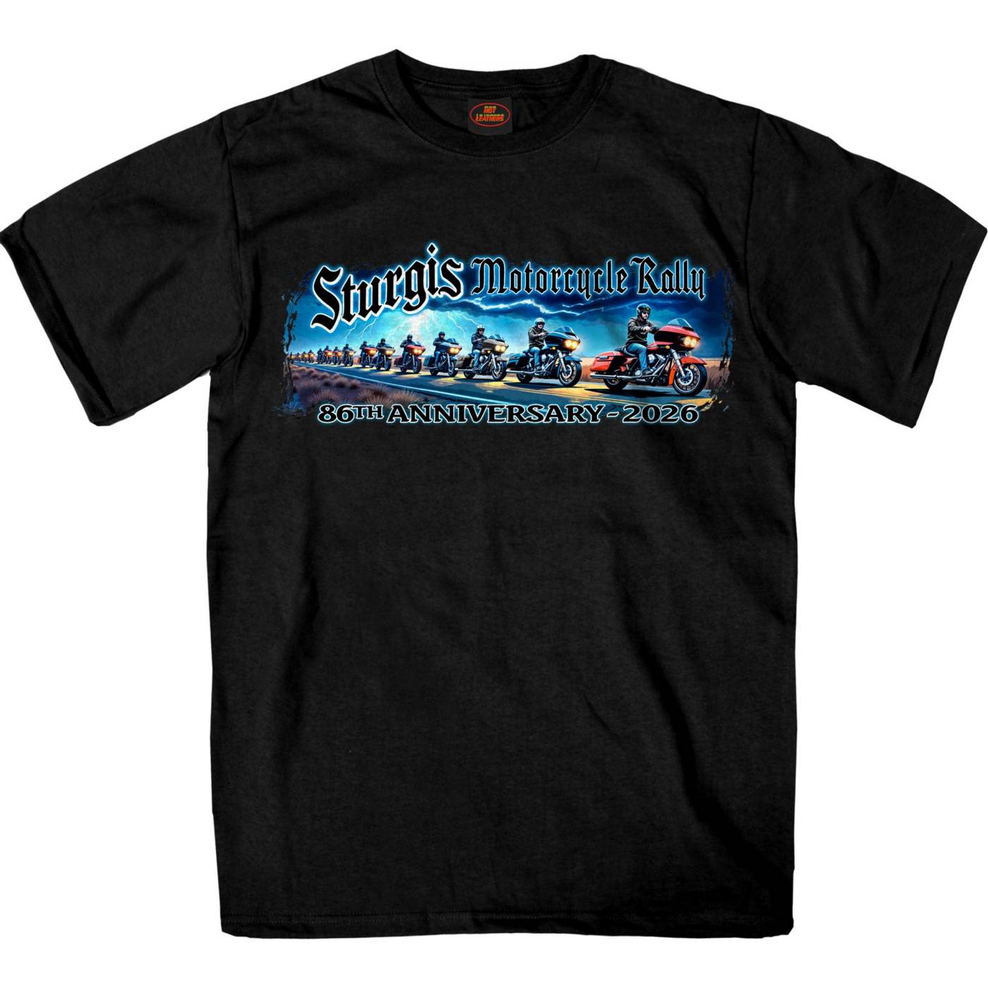 2026 Sturgis Motorcycle Rally Eagle Storm Men's Black T-Shirt - SPB1216