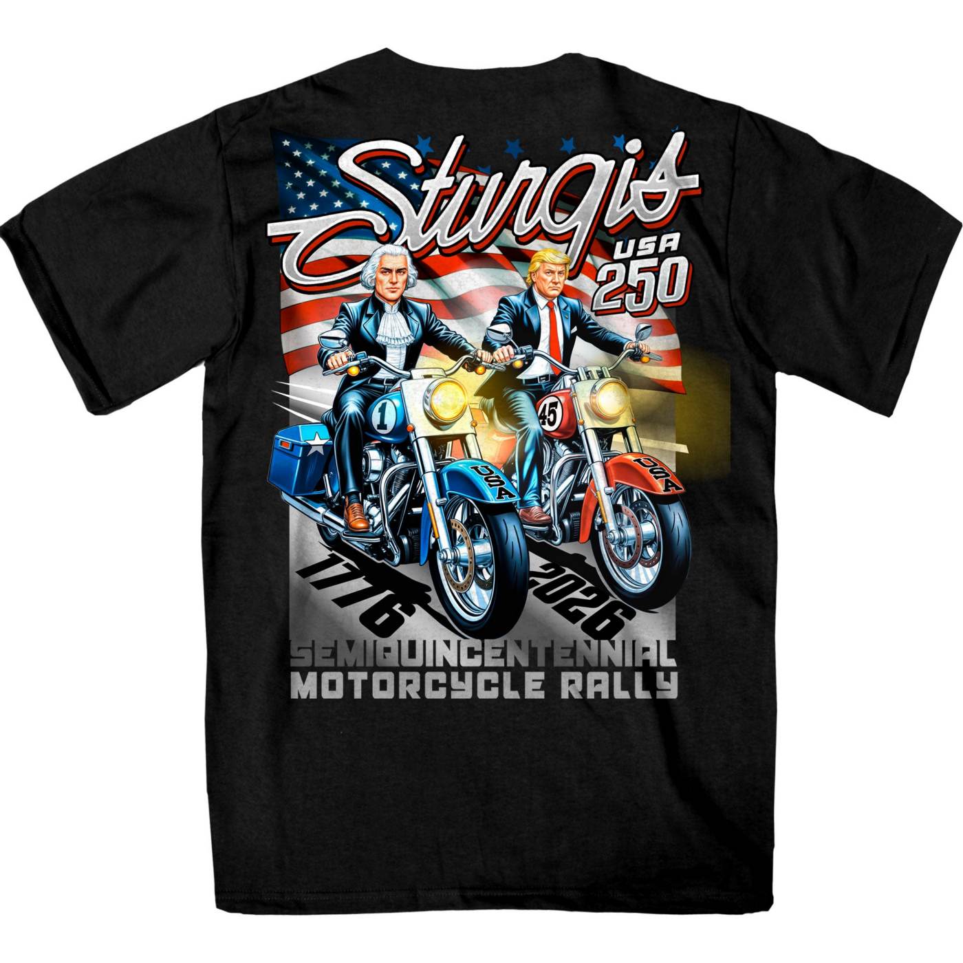 2026 Sturgis Motorcycle Rally Georgedon Men's Black T-Shirt - SPB1218