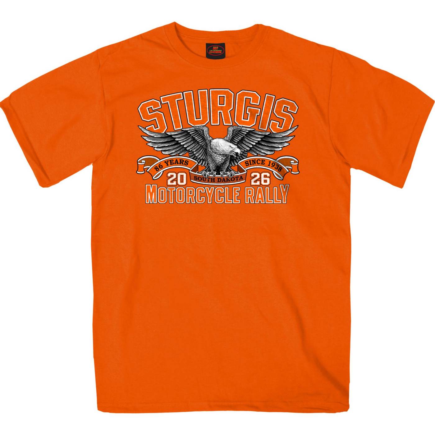 2026 Sturgis Motorcycle Rally Main Street Men's Orange T-Shirt - SPB1223