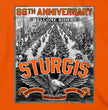 2026 Sturgis Motorcycle Rally Main Street Men's Orange T-Shirt - SPB1223