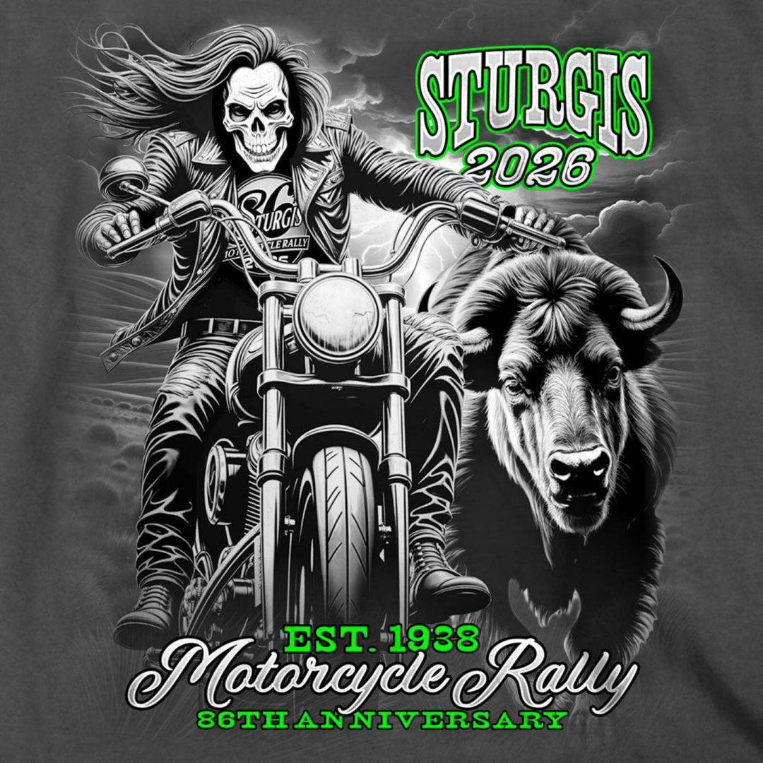 2026 Sturgis Motorcycle Rally Skull Chaser Numone Men&