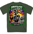 2026 Sturgis Motorcycle Rally Skull Chaser Numone Men's Military Green T-Shirt - SPB1232