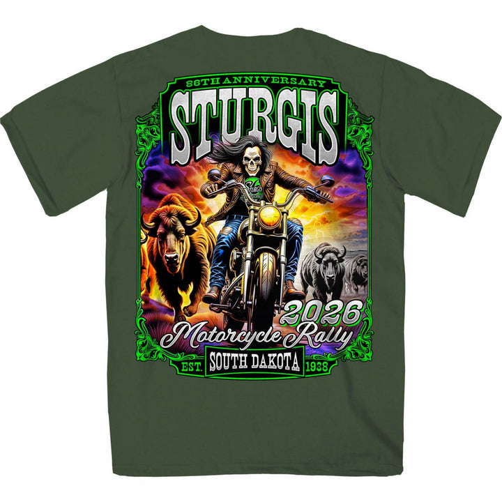 2026 Sturgis Motorcycle Rally Skull Chaser Numone Men&