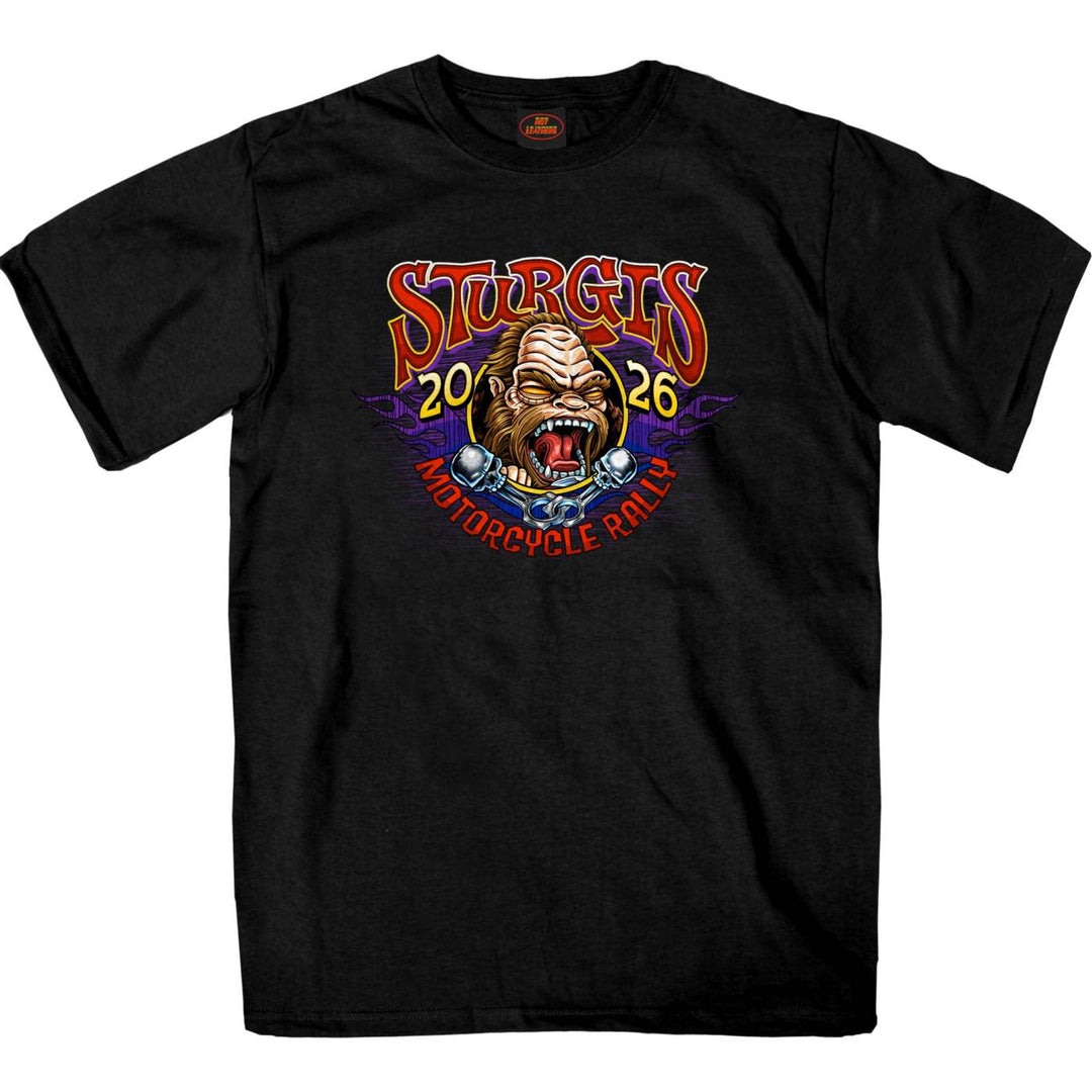 2026 Men's Sturgis Motorcycle Rally Bigfoot Biker Black Short Sleeve T-Shirt - SPB1242