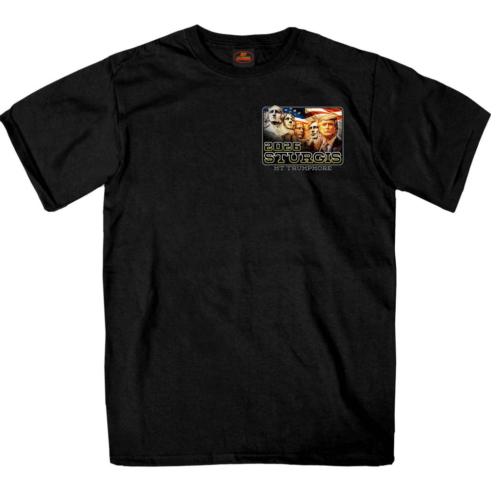 2026 Men's Sturgis Motorcycle Rally Trumpmore Black Short Sleeve T-Shirt - SPB1261
