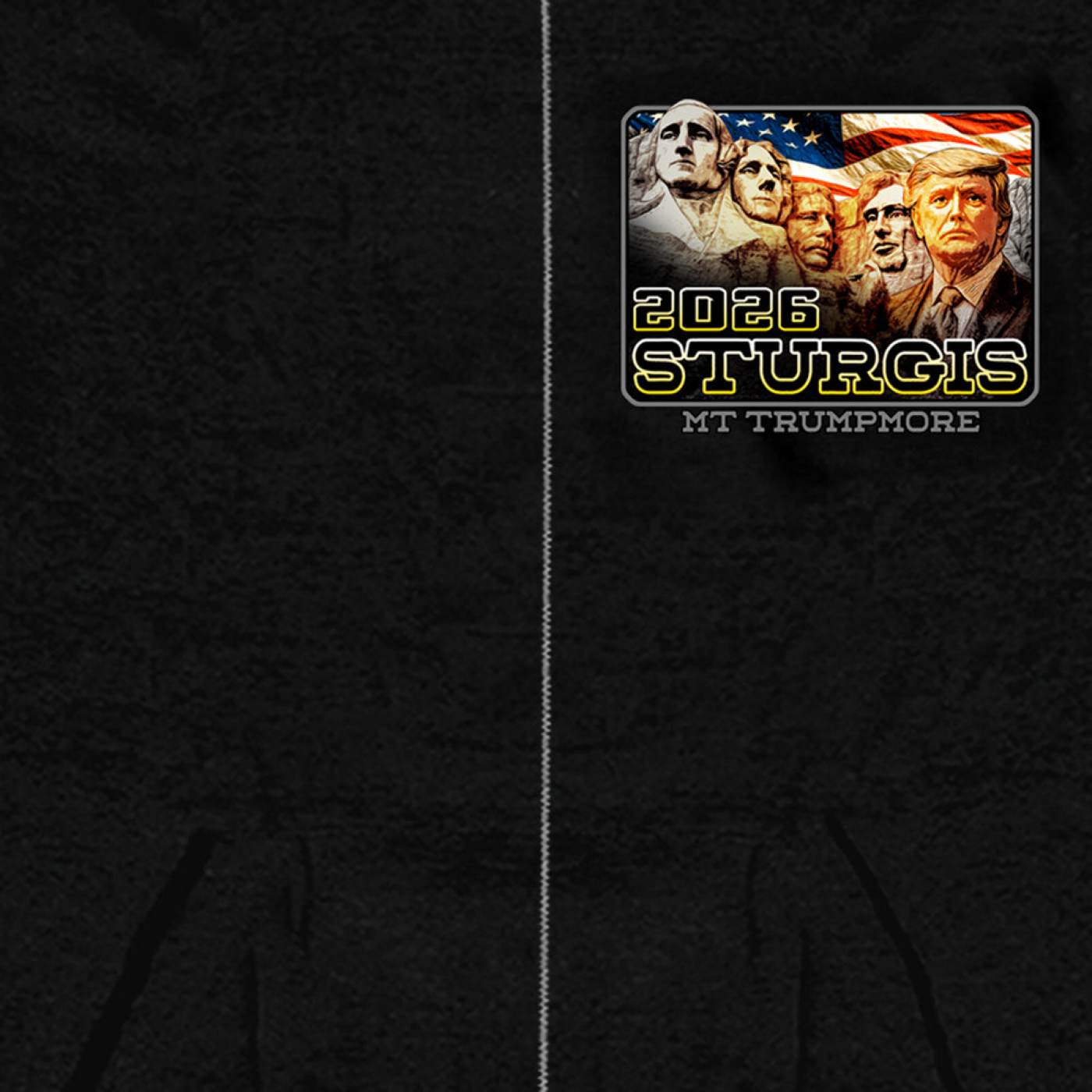 2026 Men's Sturgis Motorcycle Rally Trumpmore Black Zip-Up Hoodie - SPB4121