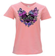 2026 Ladies Sturgis Motorcycle Rally Butterflies and Roses Pink Short Sleeve V-Neck T-Shirt - SPL1935