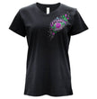 2026 Ladies Sturgis Motorcycle Rally Cross de Lis Black Short Sleeve V-Neck T-Shirt - SPL1939