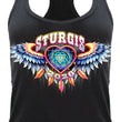 2026 Ladies Sturgis Motorcycle Rally Dream Catcher Black Racer Back Tank Top - SPL2901