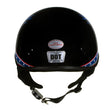Hot Leathers HLT68 Eagle Wings Black Advanced DOT Approved Motorcycle Skull Cap Half Helmet