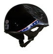 Hot Leathers HLT68 Eagle Black Advanced DOT Approved Motorcycle Skull Cap Half Helmet Biker