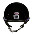 Hot Leathers HLT68 Eagle Black Advanced DOT Approved Motorcycle Skull Cap Half Helmet Biker