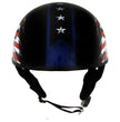 Hot Leathers HLD1051 USA Flag Star and Stripes Glossy Black Motorcycle DOT Skull Cap Helmet