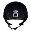 Hot Leathers Tribal Black Motorcycle Skull Cap Half Helmet DOT Approved HLT68